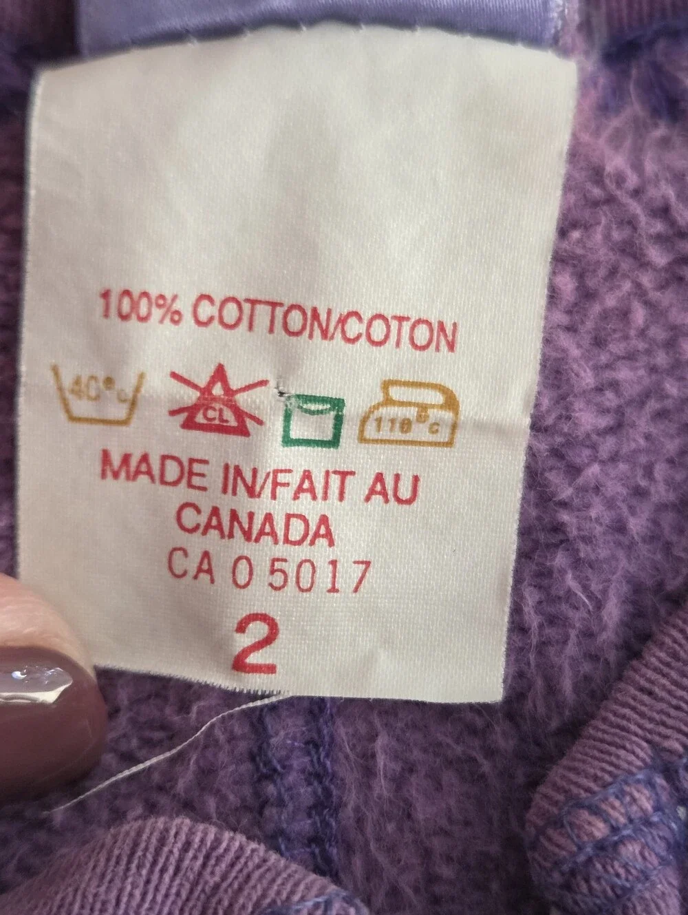 Vintage Roots Kids Purple One Piece Jumpsuit Romper Made in Canada Cotton Size 2